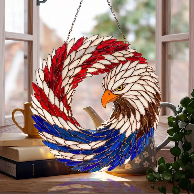 250th Anniversary Bald Eagle Suncatcher Acrylic