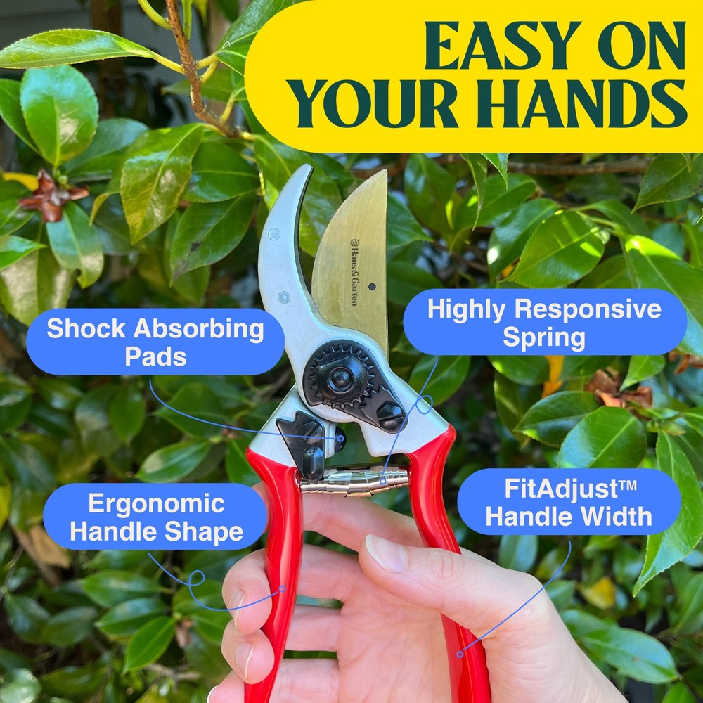 Haus & Garten ClassicPRO 8.5" Professional Premium Medium-Large Hands, Red