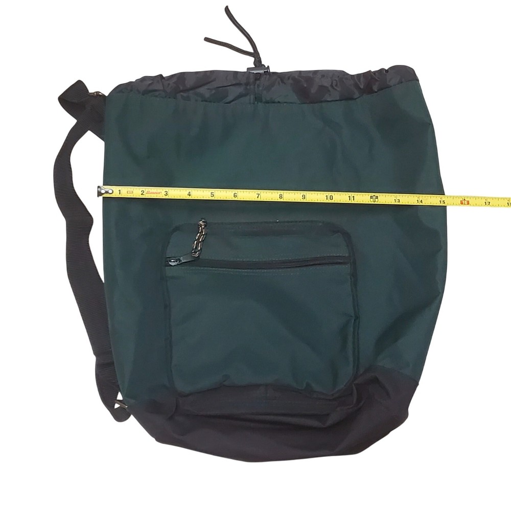 Green Drawstring Single Strap Back Pack 18" x 15"