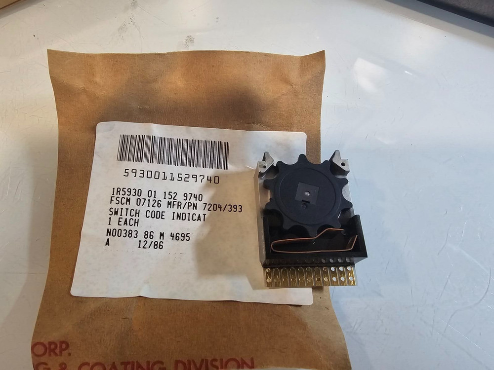 ELECTRO SWITCH SWITCH CODE INDICATOR 7204-393 5930-01-152-9740 F18 ACFT
