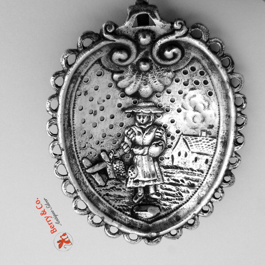 Monkey Spoon German 800 Silver Eagle Finial Figural Bowl 1880