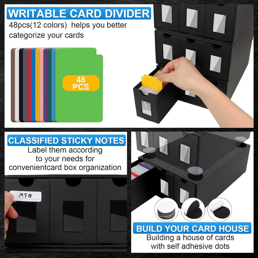12000+ Trading Card Storage Box for Commander Display, Card Deck Box Cardboar...