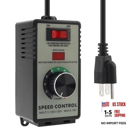 AC Motor Speed Controller 120V 15A 2000W Variable Fan Speed Controller for