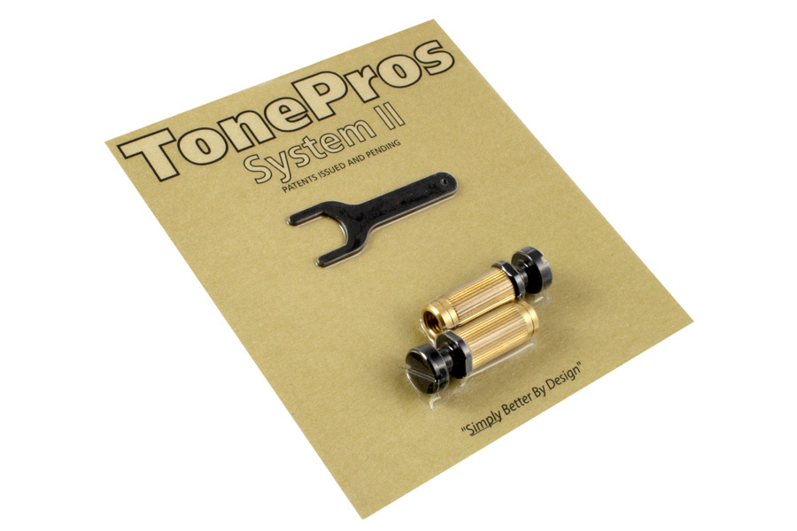 SS1-B TonePros Standard (US Thread) Small Cap (Gibson Size) Locking Stud, Black