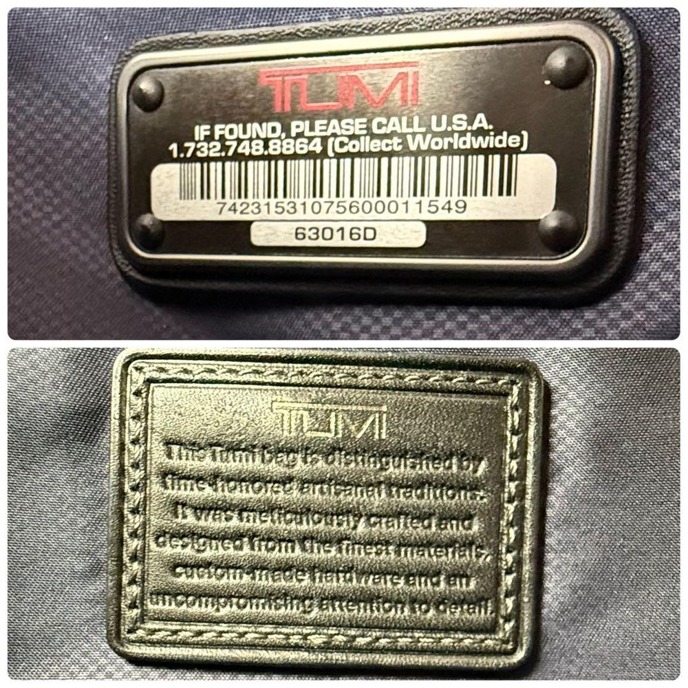 TUMI Harrison Leather Briefcase 2-Way Black **Used**