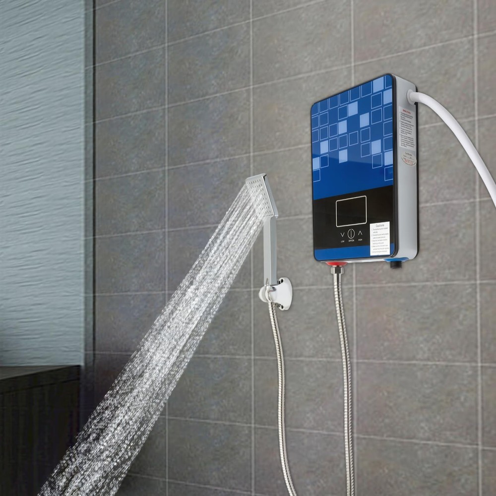 4500W 110V Electric Water Heater Tankless, 30-55℃/86-131°F Adjustable Instant...