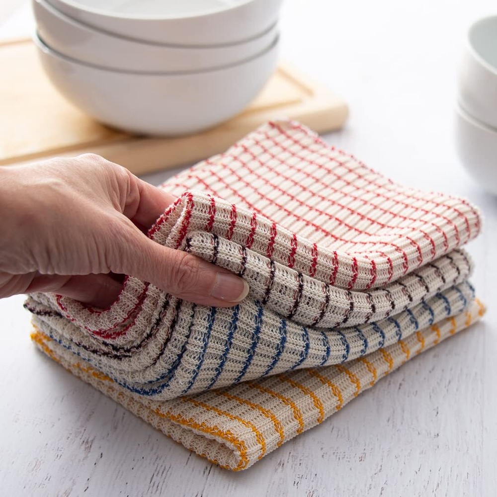 Rada Cutlery Textured Dishcloths Cotton Polyester Blend 2 Pack Multicolored