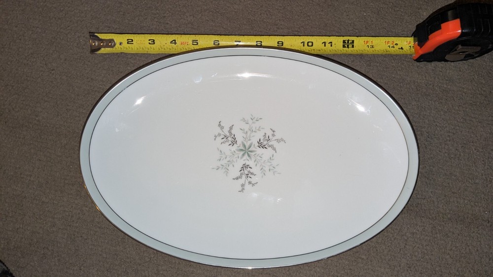 Noritake Lucille Pattern 14" Oval Serving China Platter #5813 New Replacement
