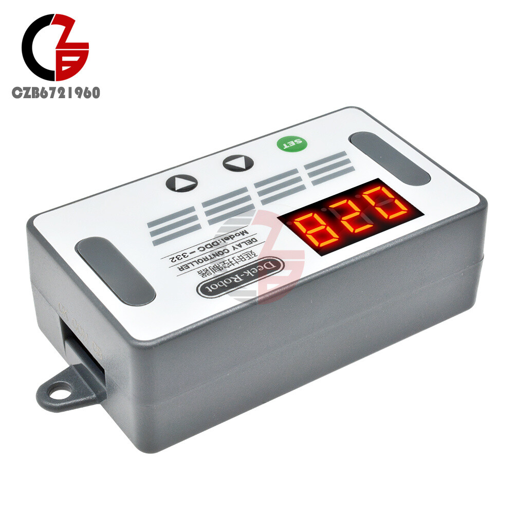 3 Button 3 Digit Digital Tube DDC-332 DC 12V Digital LED Delay Controller+Buzzer