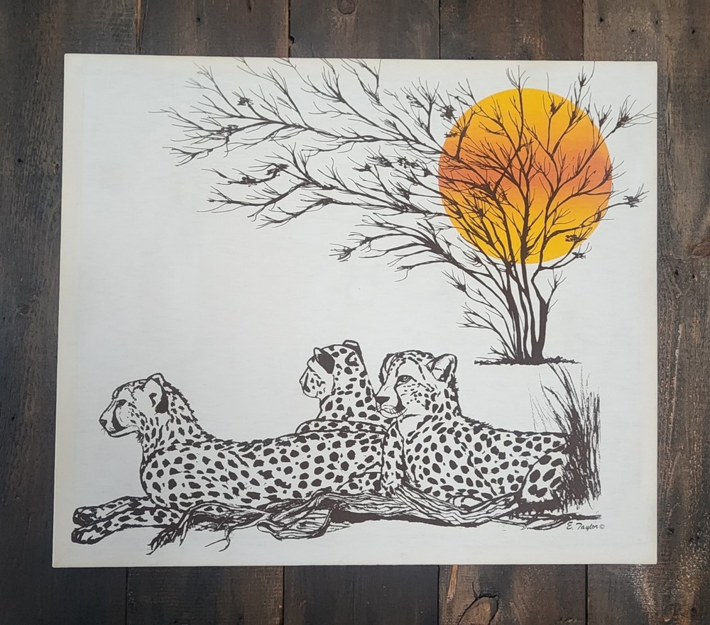 MCM Fabric Wall Art Cheetahs by E. Taylor