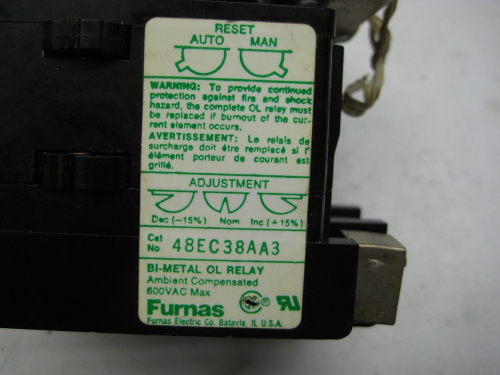 FURNAS 48EC38AA3 RELAY UNMP
