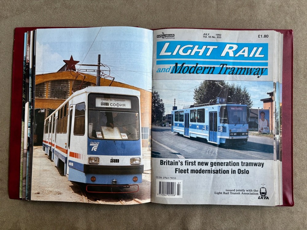 Light Rail and Modern Tramway Magazines 1992 Complete 12 Issues in Binder (A58)
