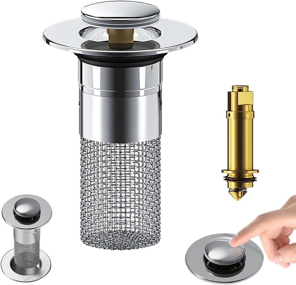 Universal Kitchen Bathroom Sink Plug Stopper Wash Basin Core Pop Up Drain Filter