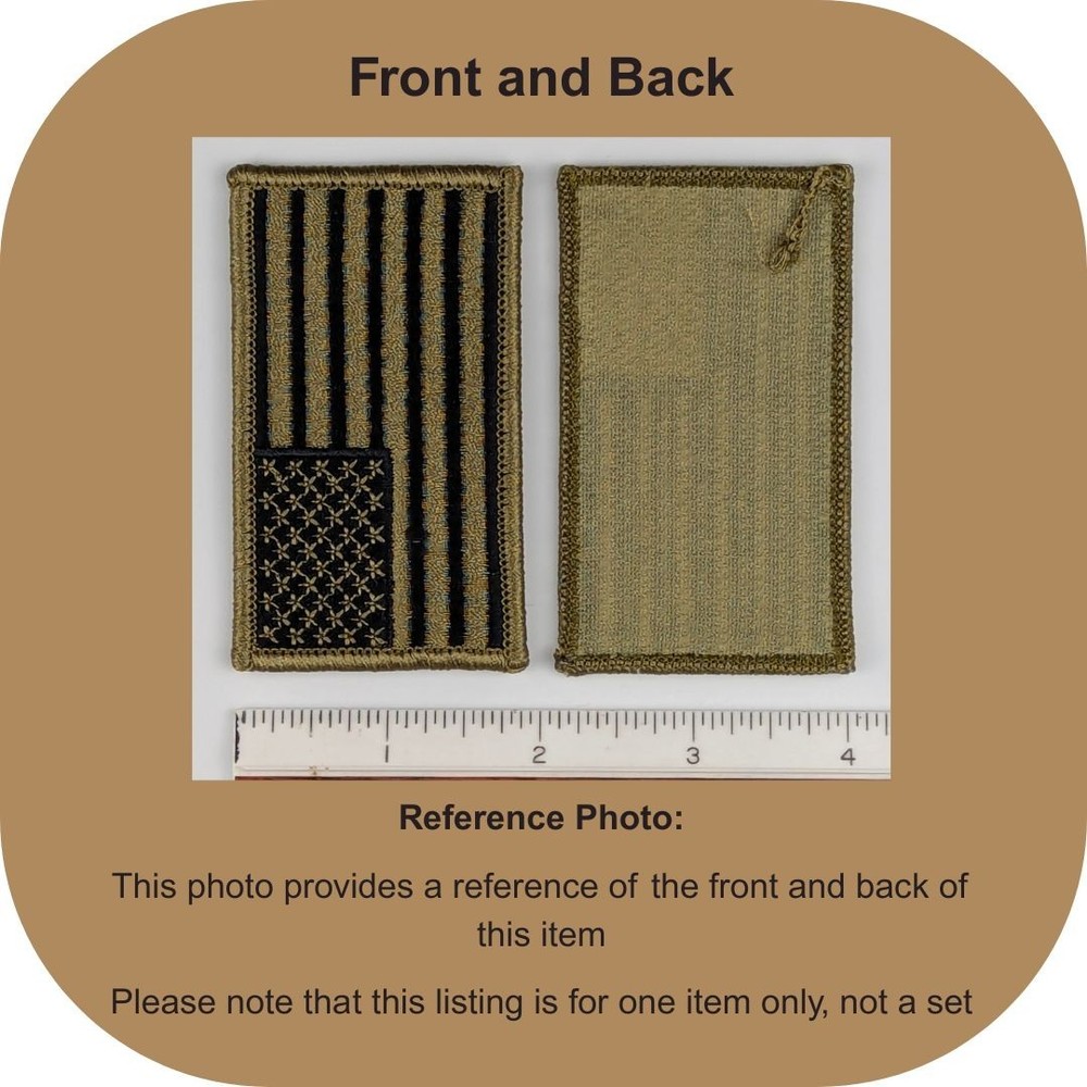 American Flag Patch; Subdued Coyote Brown OCP; Hook Fastener Tactical Patch