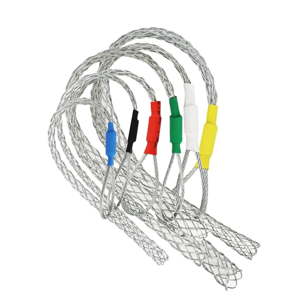 6pcs As A Set Cable Puller Socks Cable Pulling Sock Grip Wire Eye Mesh Wire Grip