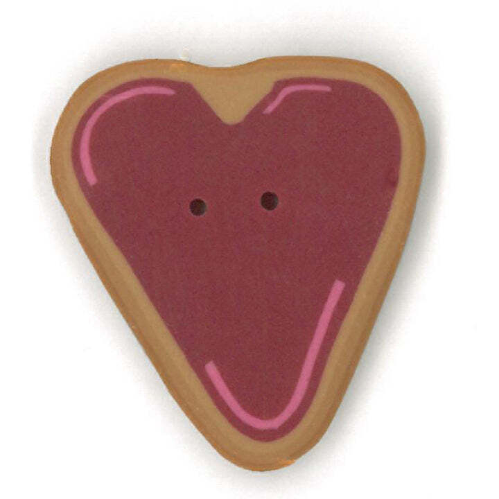 Heart Cookie 4519 Buttons by Just Another Button Company