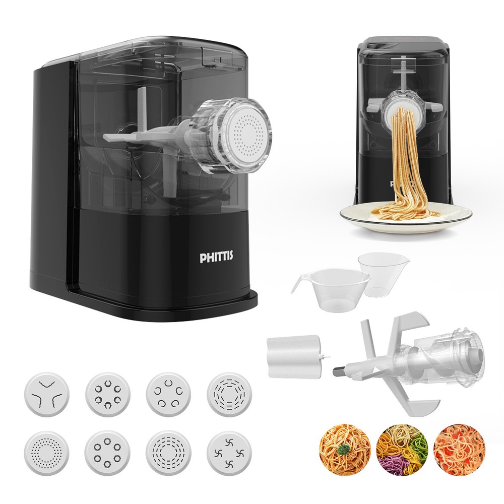 PHITTIS Electric Pasta Machine, Automatic Pasta Maker Machine 8 Discs