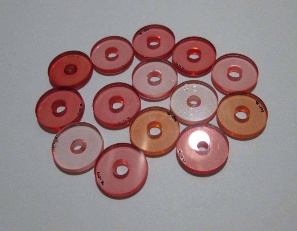 .626'' /15.9mm Old Style Walther Slimline Pink/Peach colored front sight inserts