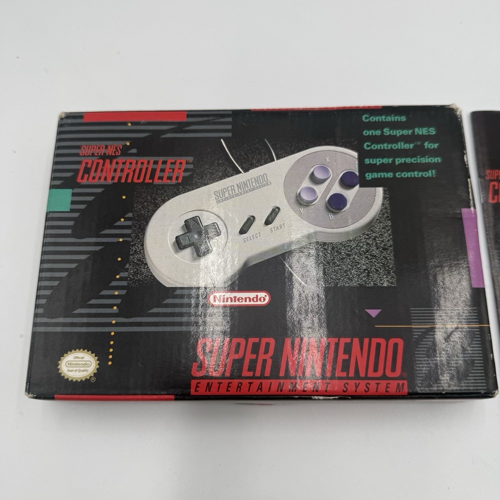 Super Nintendo Original Controller Complete in Box With Manual