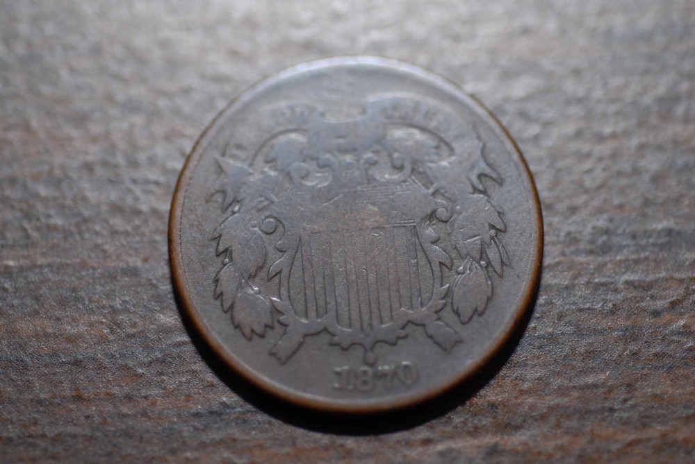 1870 Two Cent Piece, AG
