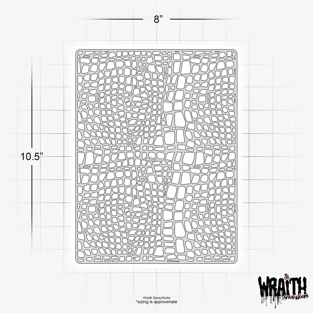 Snakeskin #2 - Reusable Airbrush Stencil Template