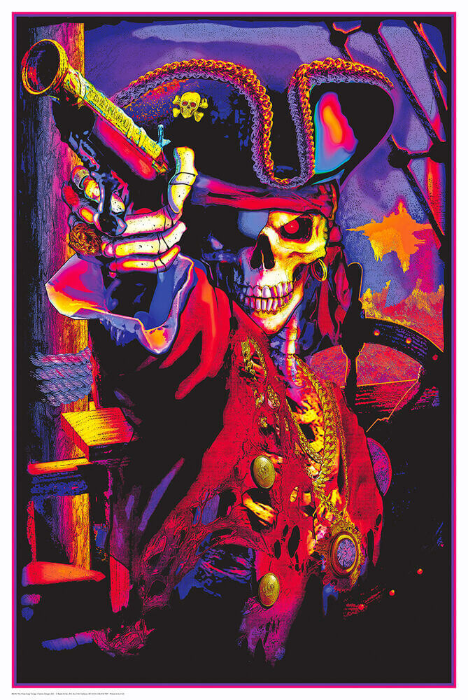 Pirate King - Non-flocked Blacklight Poster 24" x 36"