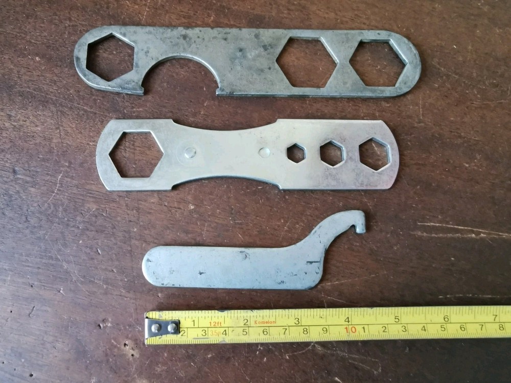 3 Flat Plate spanners to clear, see description for sizes
