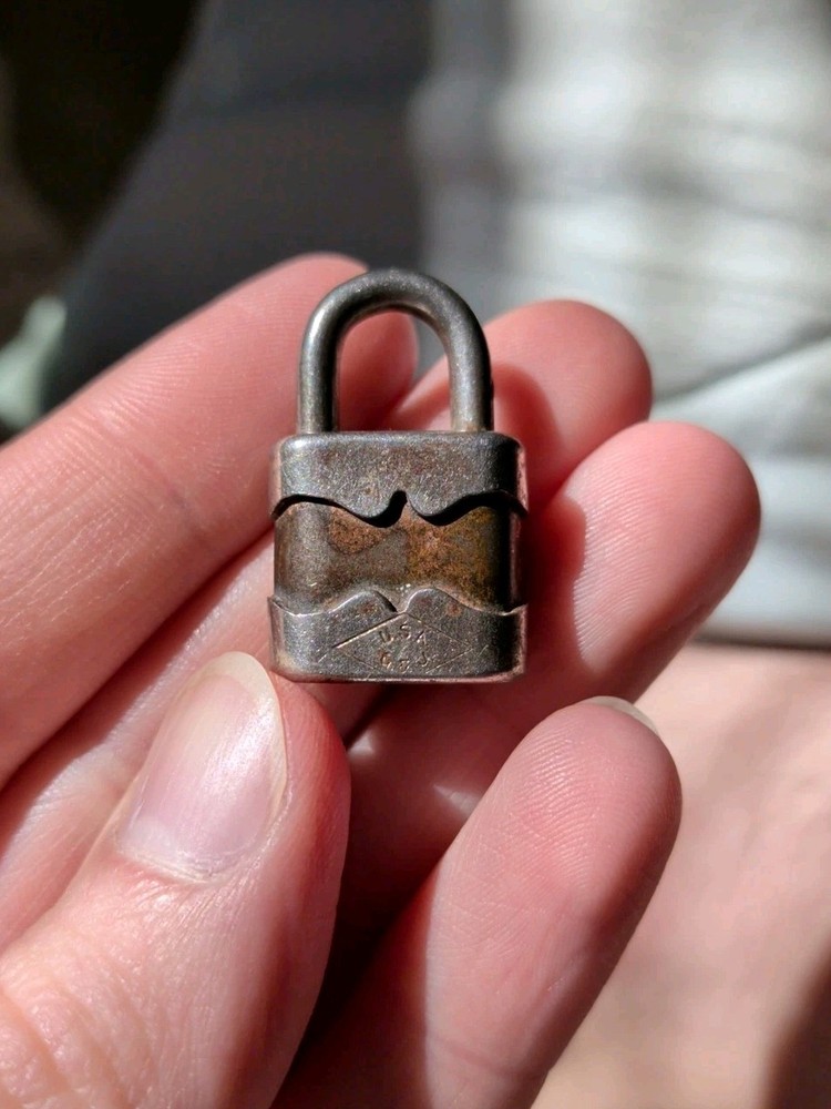 Very Old G & J Mini Padlock (LOCKED/NO KEY)