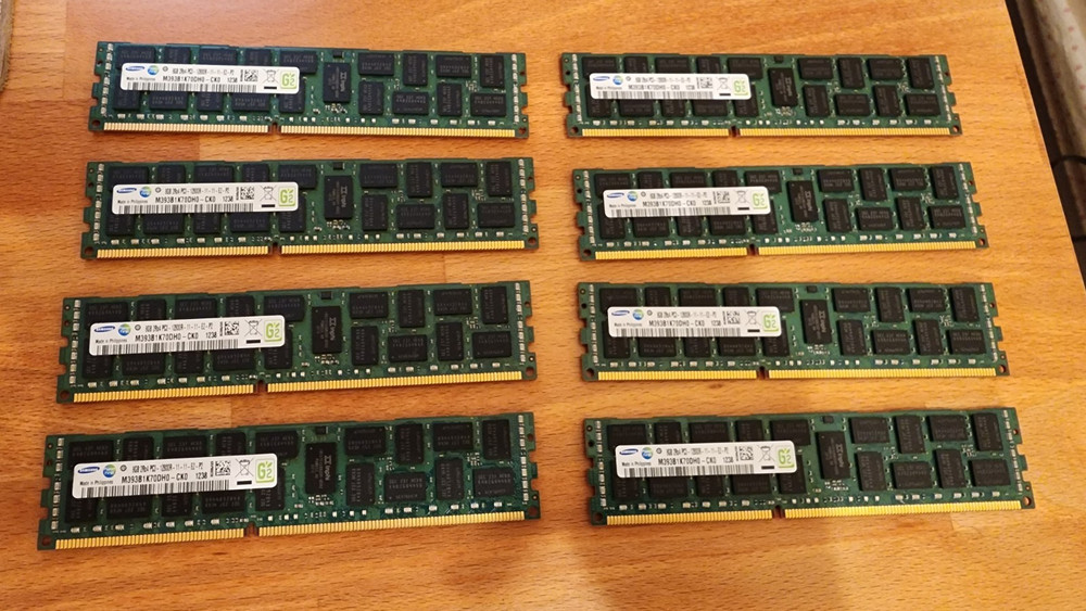 Samsung 64GB (8 x 8GB) DDR3 PC3-12800R Memory - Pulled from working system