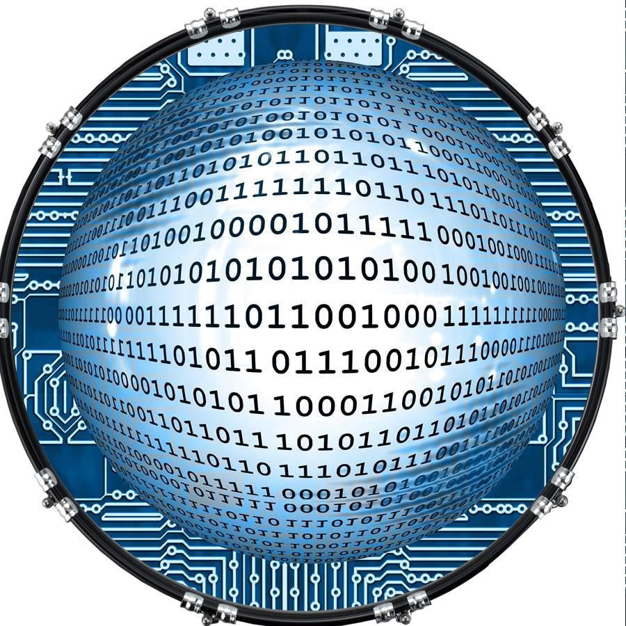 20" Custom Bass Kick Drum Front Head Graphical Digital Ball