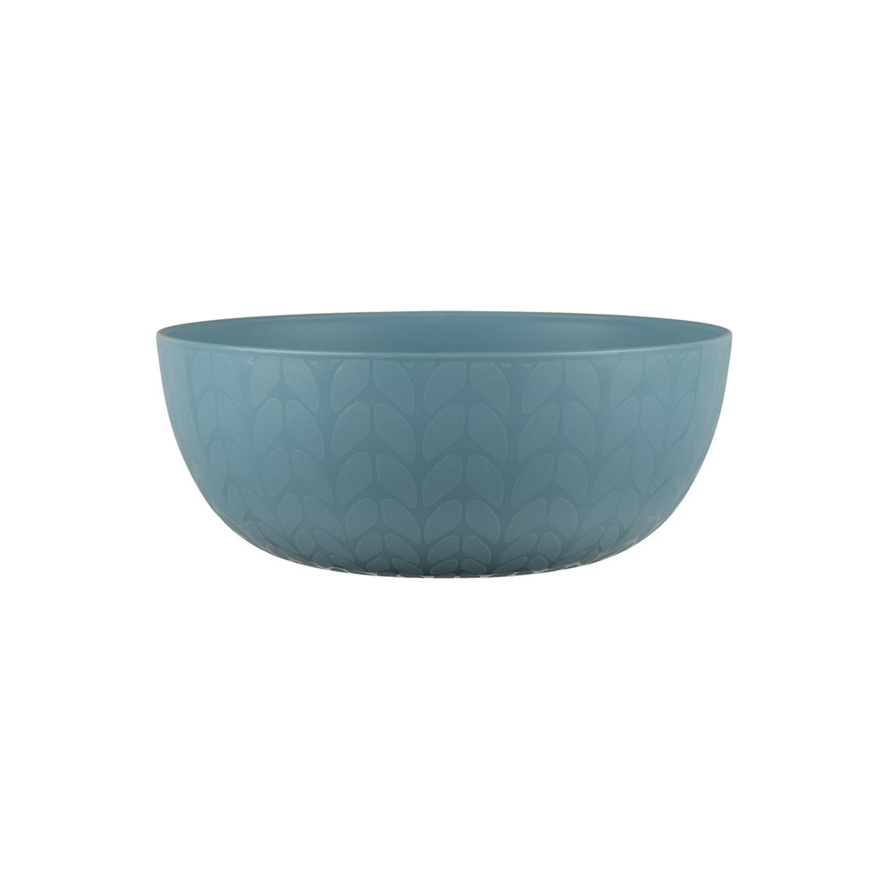 30-Piece Plastic Braided Pattern Dinnerware Bundle Set, Blue