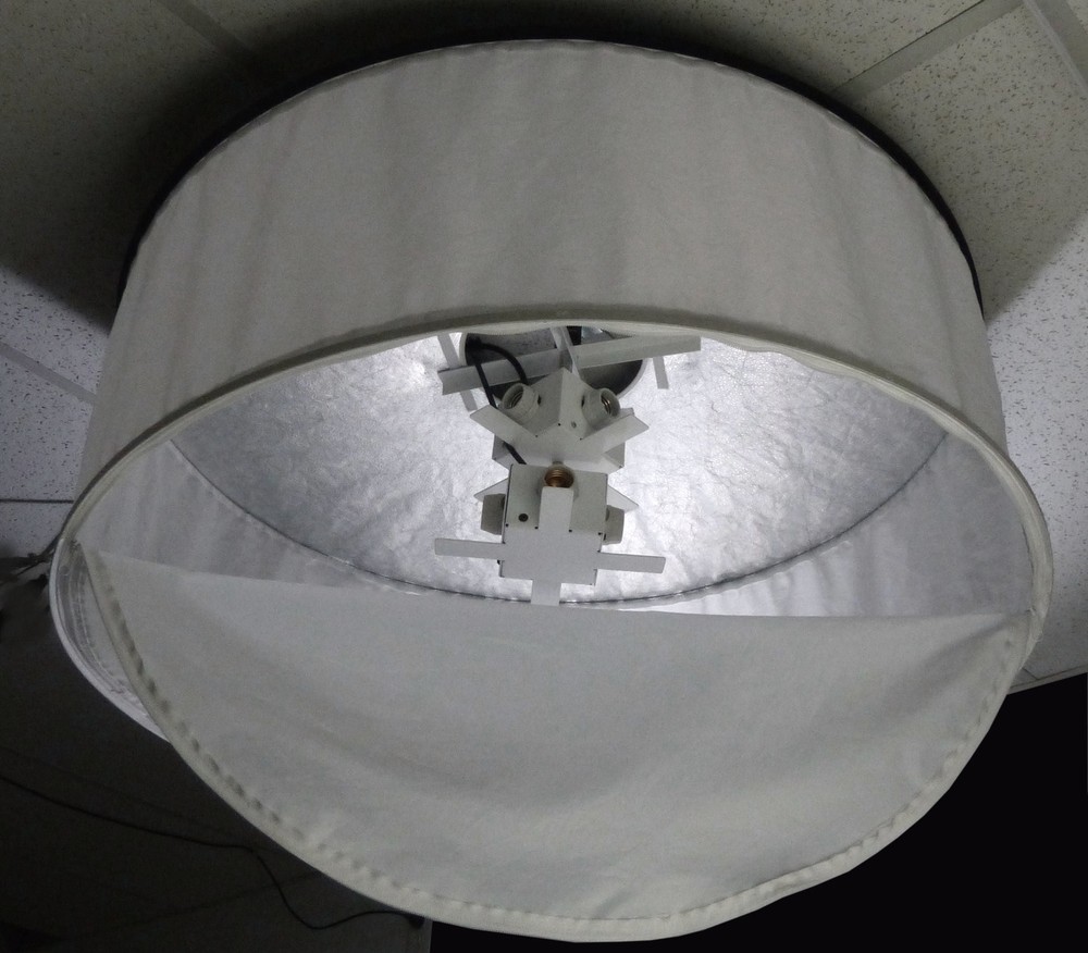 ALZO Duplex Socket Drum Space Light and Diffuser with 8 Bulb Capacity, No Bulbs