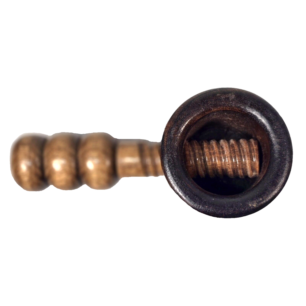 Vintage Handmade Wood Screw Tight Nutcracker