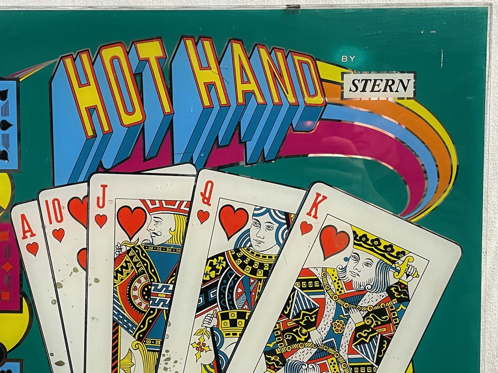 Stern Hot Hand Pinball Machine Game Backglass