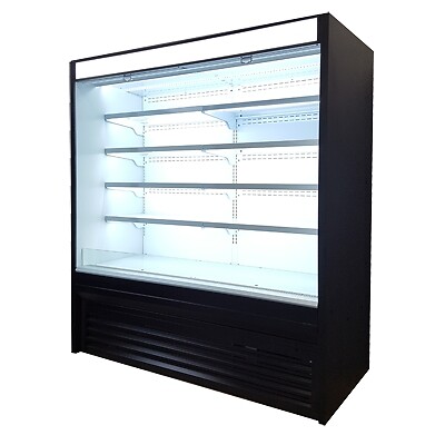Blue Air BOD-72S 72" Vertical Open Display Case, Solid Side Panel