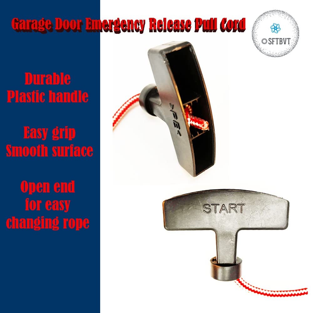 OSFTBVT Garage Door Emergency Release Pull Cord with Handle Opener,...