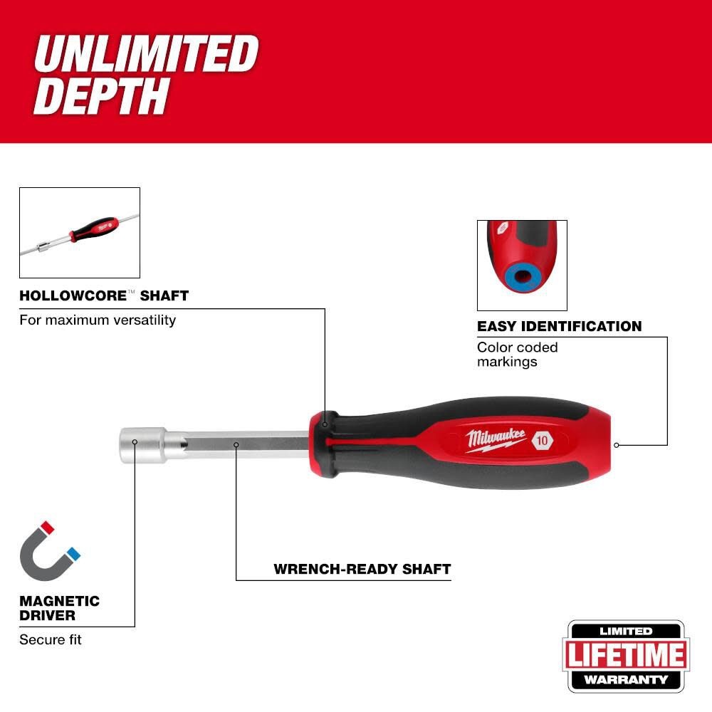 Milwaukee Metric Hollowcore Nut Driver Set 7Pc