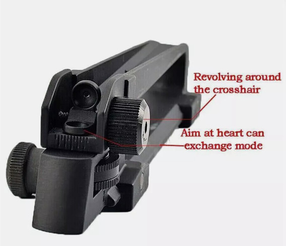 T actical Rear Front Sight Carry Handle Mount Adjustable Low Removable
