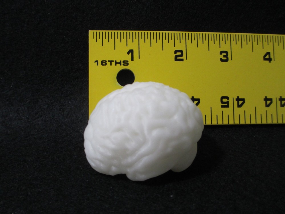 3 Glow in the Dark Brains - 3D Printed