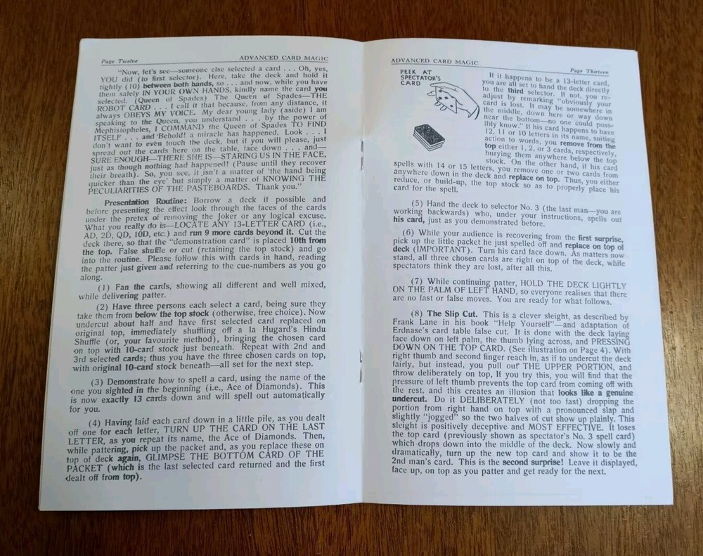 Albright's Advanced Card Magic; Albright, Howard P., 1980 - VTG Magic Book