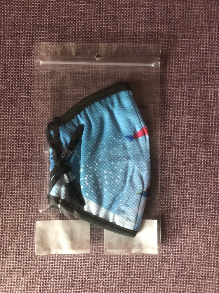 Snowboarder 2 layer reusable face mask