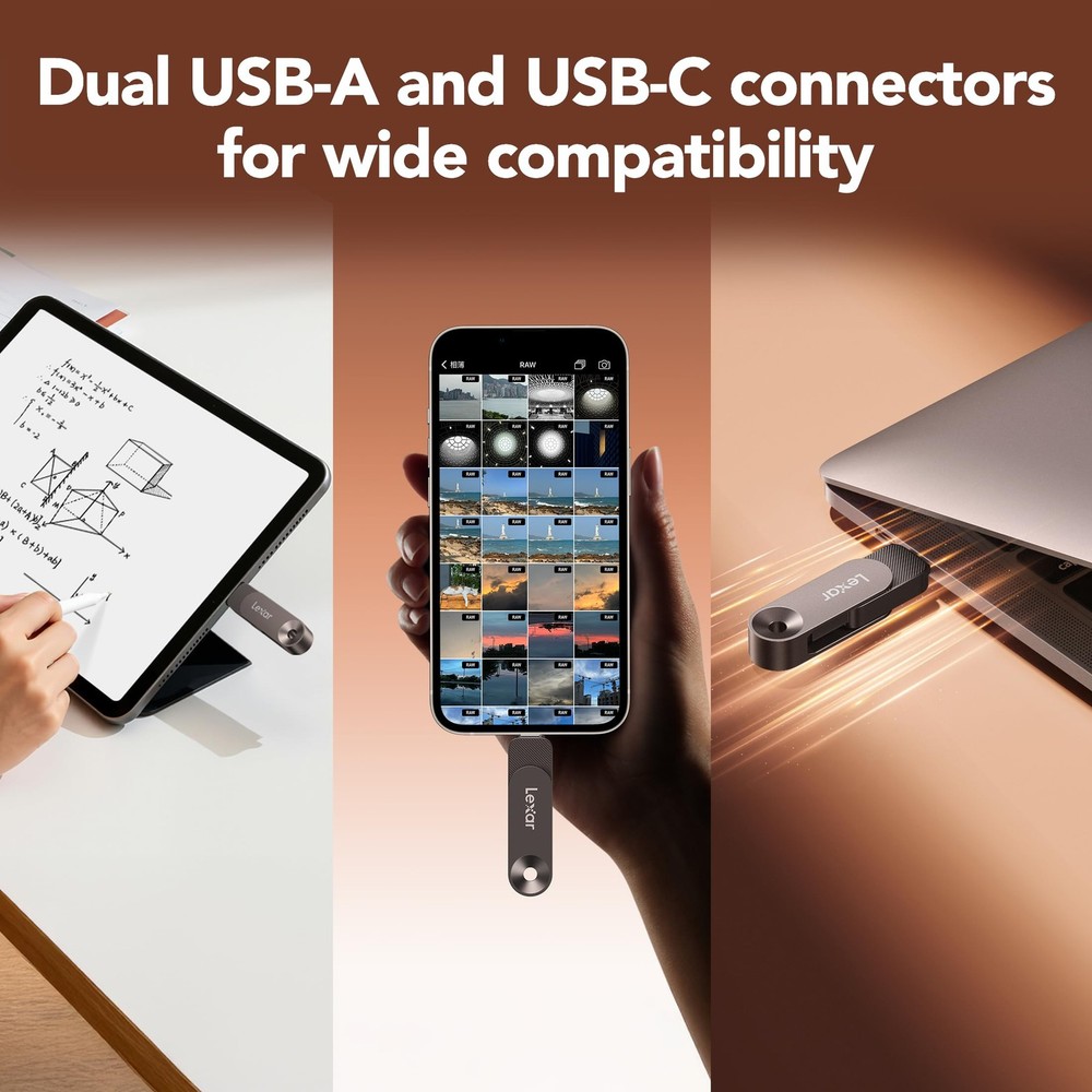 1TB Solid State Dual Drive D500 USB 3.2 Gen 1, for USB Type-C/USB Type-A Devi...