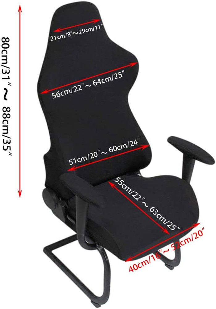Ergonomic Office Computer Game Chair Slipcovers Stretchy Polyester Covers for Re