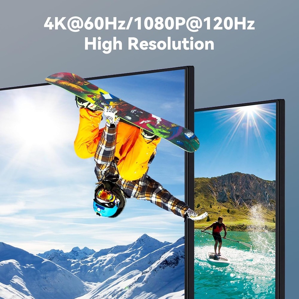 USB KVM Switch 4K@60Hz - Effortlessly Control 2 PCs with Compact Desktop Remote