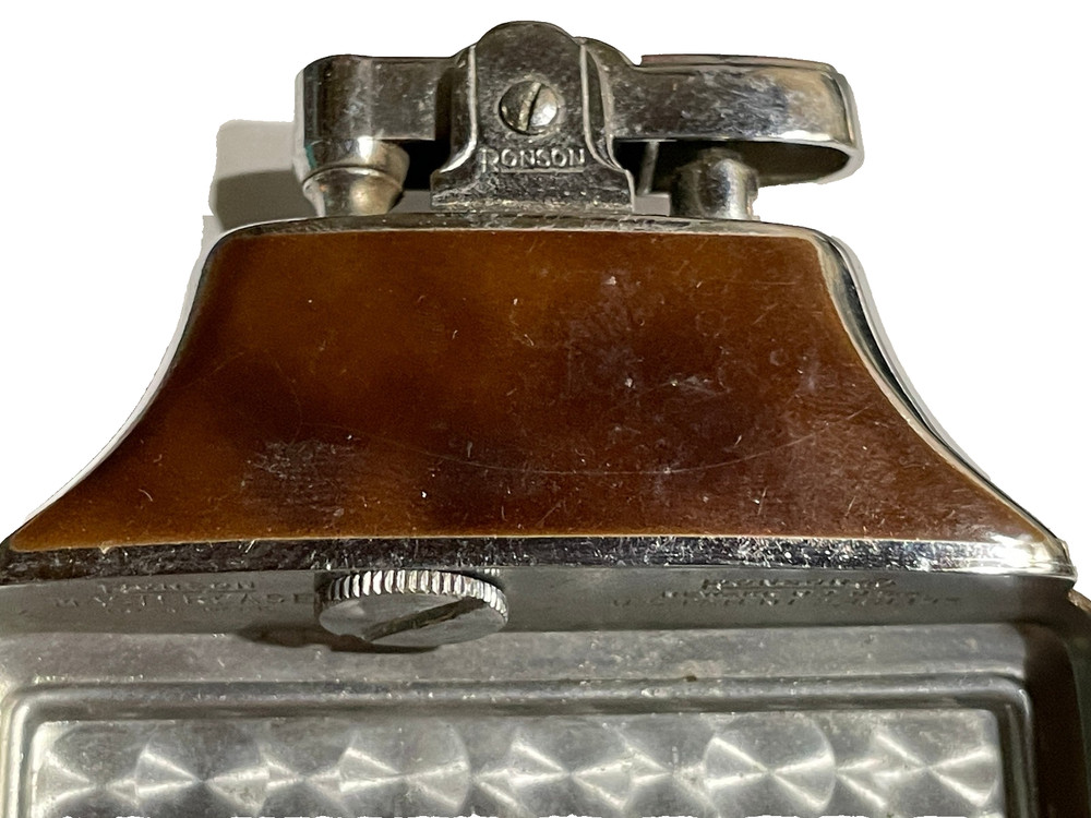 RONSON Mastercase Lighter & Cig Case Combo. SHABBY BOX, NOT WORKING. Vintage.