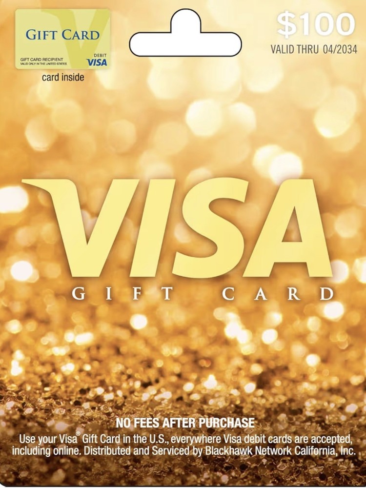 Visa $100 Gift Card (plus $5.95 Purchase Fee)