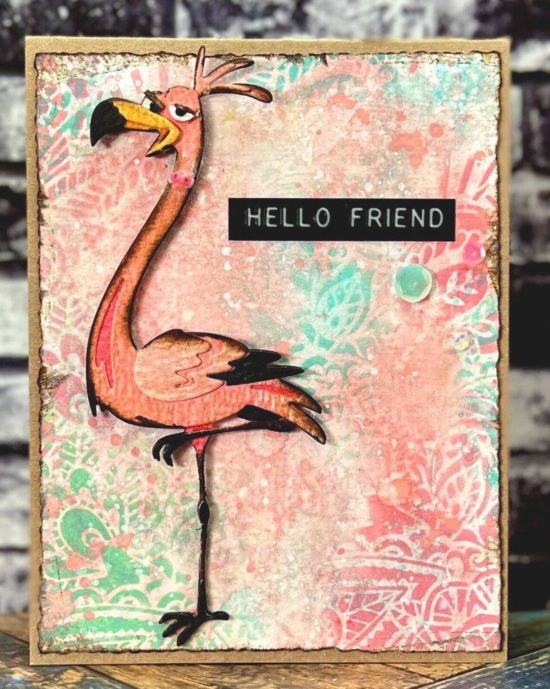 Sizzix Thinlits 9pc set - Gladys Colorize #665851 Retail $24.99 design Tim Holtz