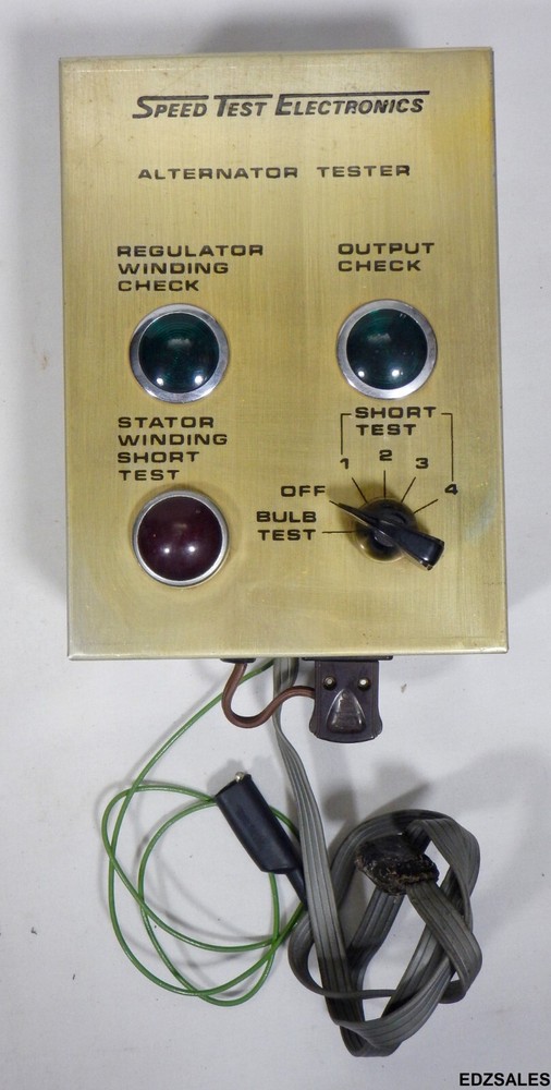 2 Speed Test Electronics Testers - Alternator / Rectifier Regulator Testing
