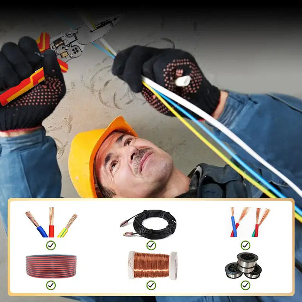 Wire Strippers with Electricity Measurement Function, 8in1 Wire Stripping Pliers