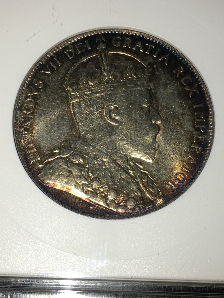 1909 ANACS Graded, Newfoundland ¢50 Cent, **MS-61**